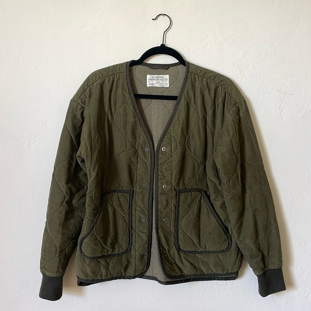 REI corduroy quilted utility jacket
